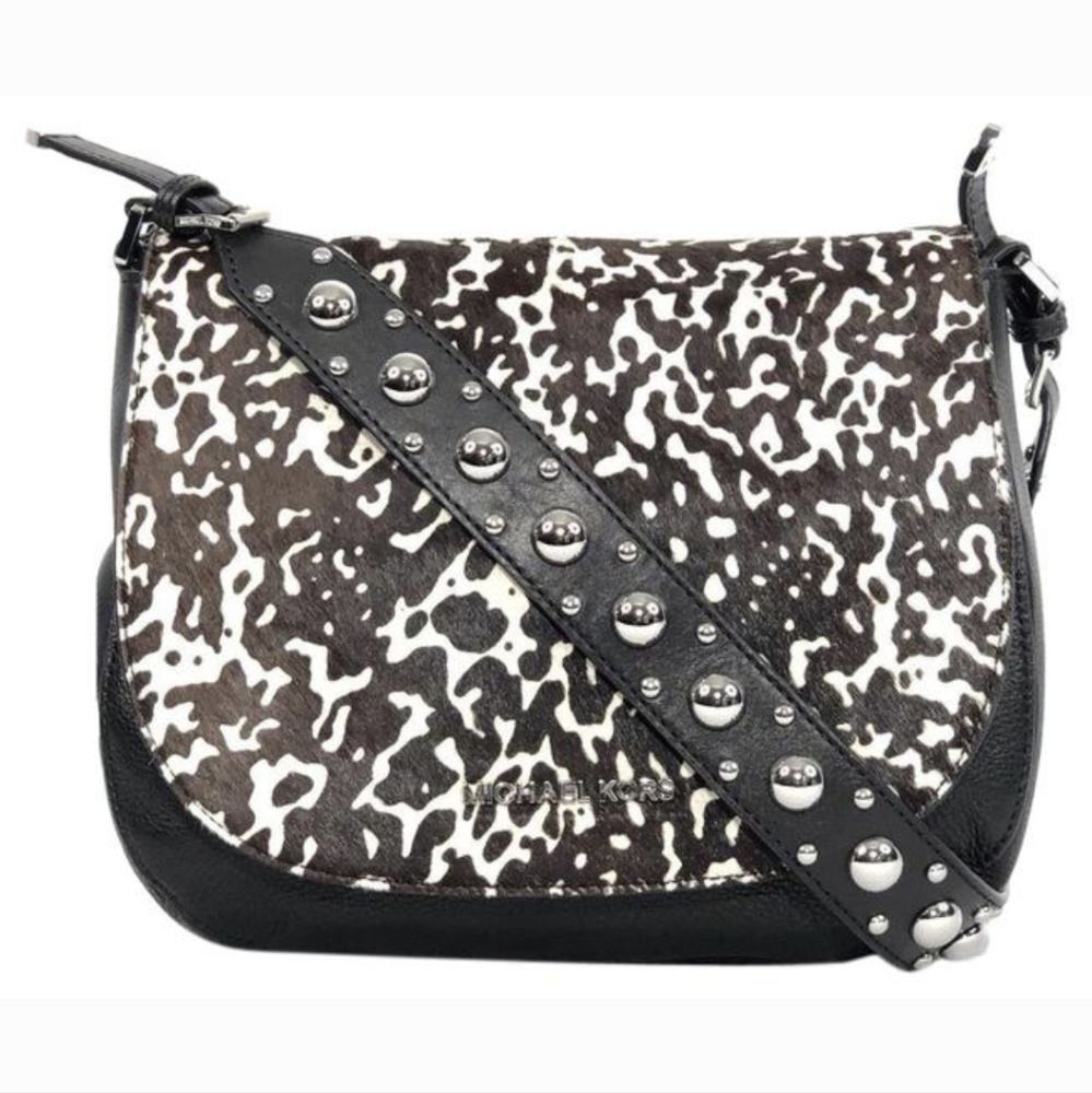 Michael Kors Hayes Large Dyed Calf Hair Leather Crossbody